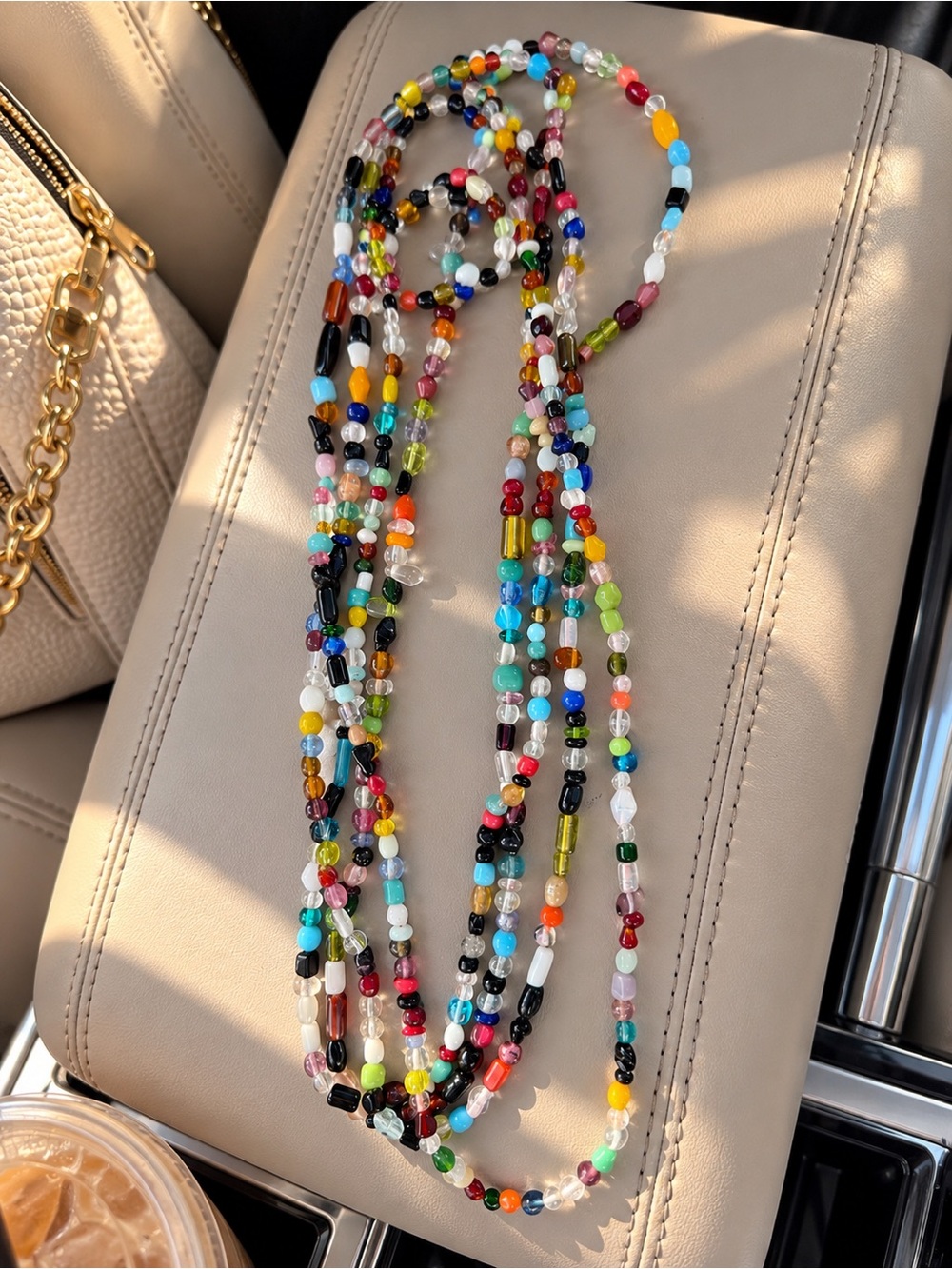 Handmade Multicolor Glass Bead Necklace - Women Accessories